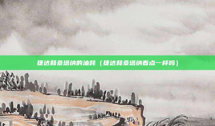 捷达和桑塔纳的油耗(捷达和桑塔纳看点一样吗)