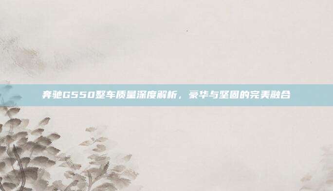奔驰G550整车质量深度解析，豪华与坚固的完美融合