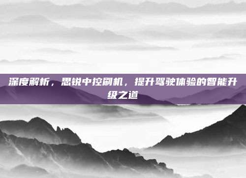 深度解析，思锐中控刷机，提升驾驶体验的智能升级之道