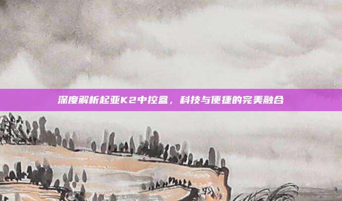 深度解析起亚K2中控盒，科技与便捷的完美融合