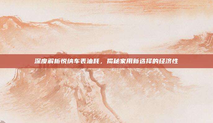 深度解析悦纳车表油耗，揭秘家用新选择的经济性