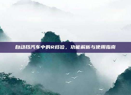 自动挡汽车中的R档位，功能解析与使用指南