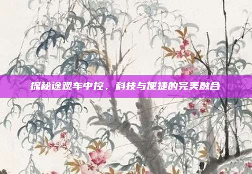 探秘途观车中控，科技与便捷的完美融合