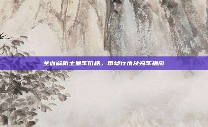 全面解析土星车价格，市场行情及购车指南