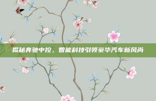 揭秘奔驰中控，智能科技引领豪华汽车新风尚