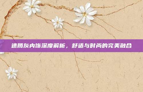 速腾灰内饰深度解析，舒适与时尚的完美融合
