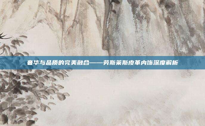 奢华与品质的完美融合——劳斯莱斯皮革内饰深度解析