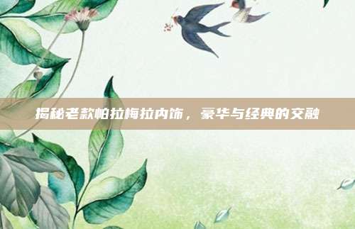 揭秘老款帕拉梅拉内饰，豪华与经典的交融