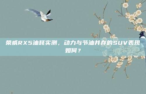 荣威RX5油耗实测，动力与节油并存的SUV表现如何？