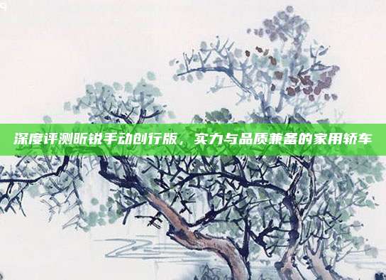 深度评测昕锐手动创行版，实力与品质兼备的家用轿车