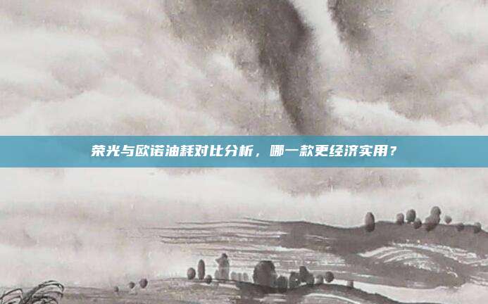 荣光与欧诺油耗对比分析，哪一款更经济实用？