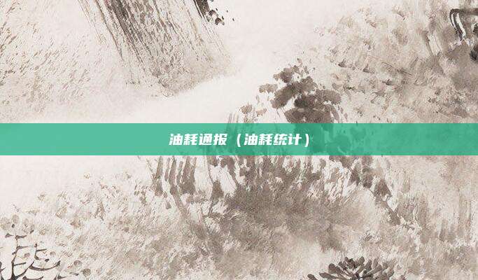 油耗通报（油耗统计）