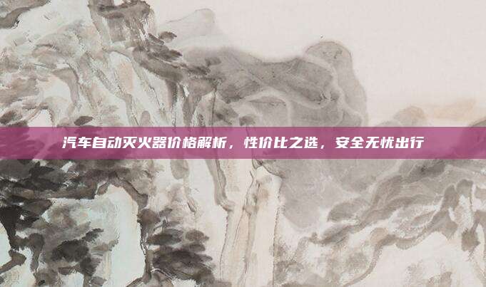 汽车自动灭火器价格解析,性价比之选,安全无忧出行