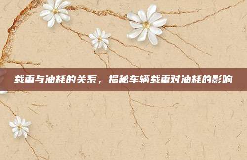 载重与油耗的关系，揭秘车辆载重对油耗的影响