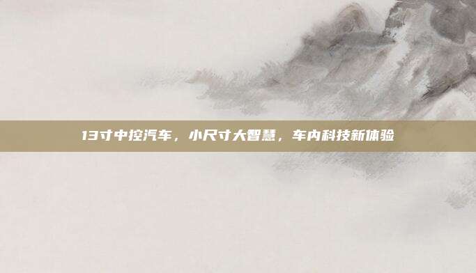 13寸中控汽车，小尺寸大智慧，车内科技新体验