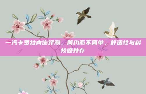一汽卡罗拉内饰评测，简约而不简单，舒适性与科技感并存