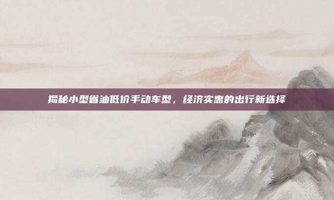 揭秘小型省油低价手动车型，经济实惠的出行新选择