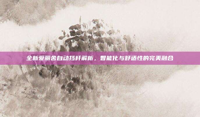 全新爱丽舍自动挡杆解析，智能化与舒适性的完美融合