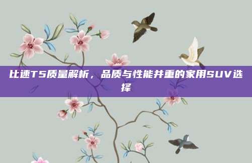 比速T5质量解析，品质与性能并重的家用SUV选择