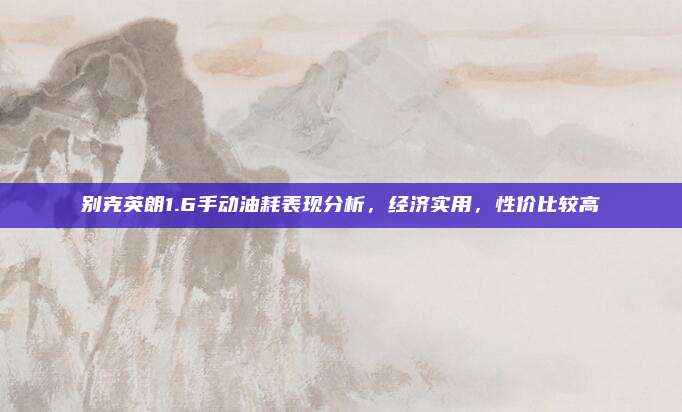 别克英朗1.6手动油耗表现分析，经济实用，性价比较高