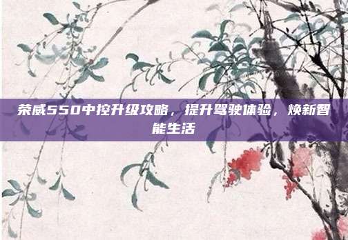 荣威550中控升级攻略，提升驾驶体验，焕新智能生活