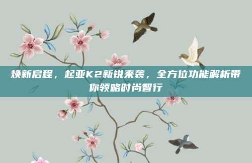 焕新启程，起亚K2新锐来袭，全方位功能解析带你领略时尚智行