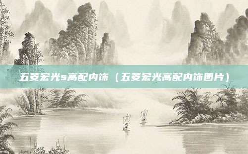 五菱宏光s高配内饰（五菱宏光高配内饰图片）