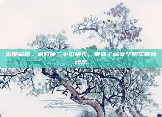 深度解析，保时捷二手价格表，带你了解豪华跑车市场动态
