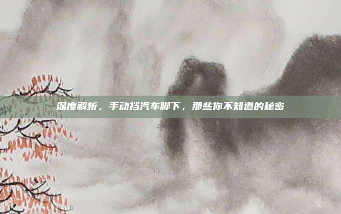 深度解析，手动挡汽车脚下，那些你不知道的秘密