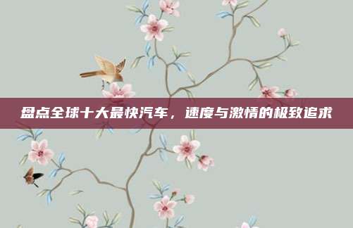 盘点全球十大最快汽车，速度与激情的极致追求