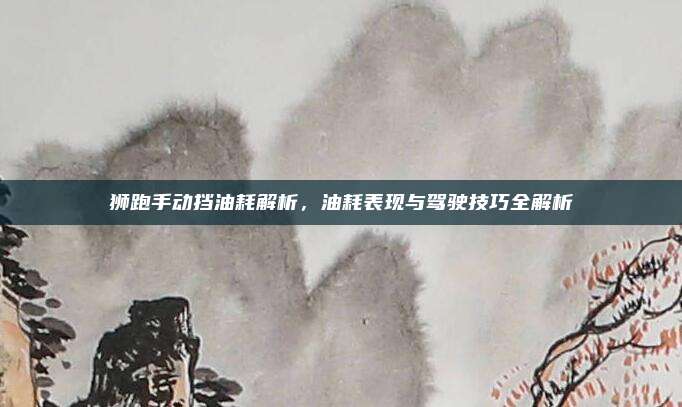 狮跑手动挡油耗解析，油耗表现与驾驶技巧全解析