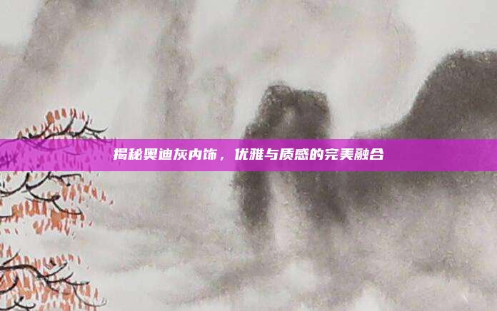 揭秘奥迪灰内饰，优雅与质感的完美融合