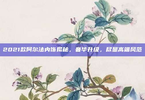 2021款阿尔法内饰揭秘，奢华升级，尽显高端风范