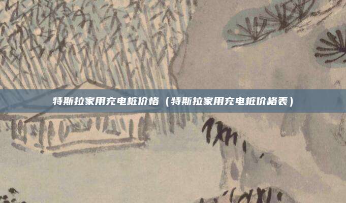特斯拉家用充电桩价格（特斯拉家用充电桩价格表）