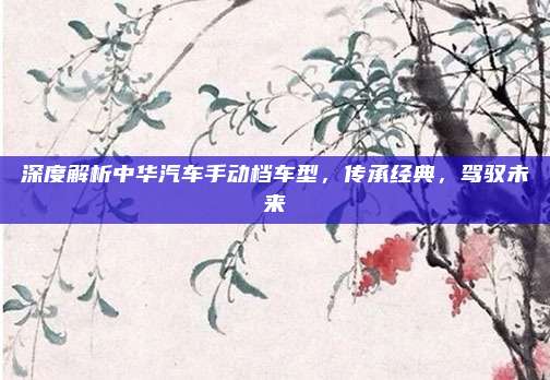 深度解析中华汽车手动档车型,传承经典,驾驭未来