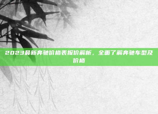 2023最新奔驰价格表报价解析,全面了解奔驰车型及价格