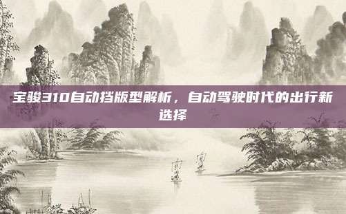 宝骏310自动挡版型解析，自动驾驶时代的出行新选择