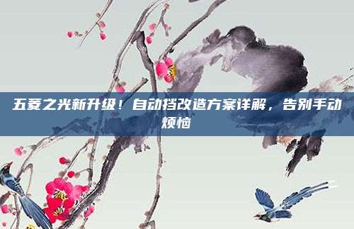 五菱之光新升级！自动挡改造方案详解，告别手动烦恼