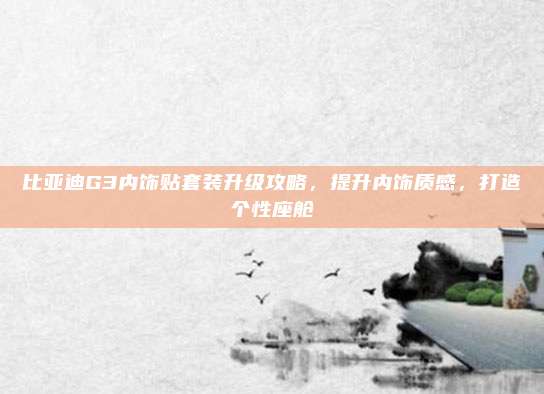 比亚迪G3内饰贴套装升级攻略，提升内饰质感，打造个性座舱