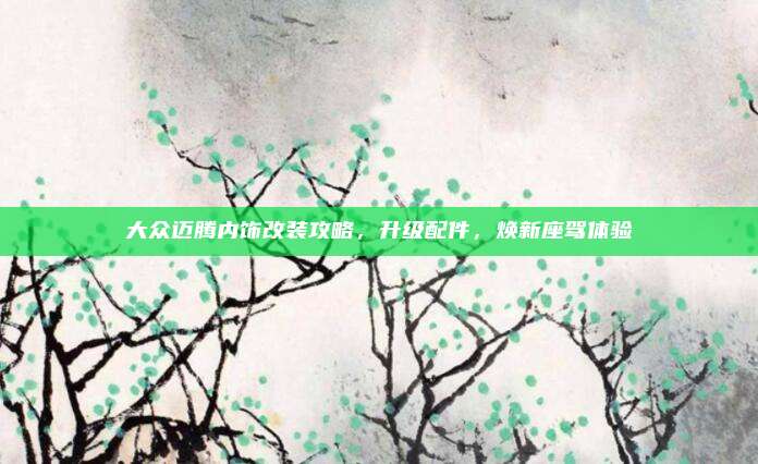 大众迈腾内饰改装攻略,升级配件,焕新座驾体验