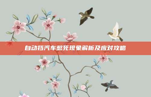 自动挡汽车憋死现象解析及应对攻略
