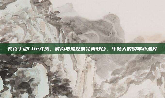 领克手动Lite评测，时尚与操控的完美融合，年轻人的购车新选择