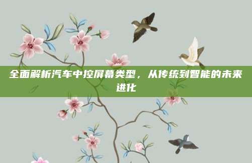 全面解析汽车中控屏幕类型,从传统到智能的未来进化