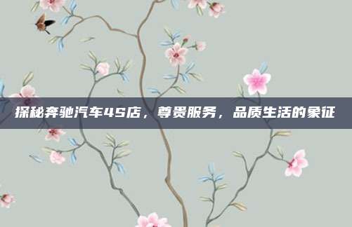 探秘奔驰汽车4S店,尊贵服务,品质生活的象征
