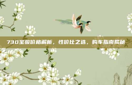 730宝骏价格解析，性价比之选，购车指南揭秘
