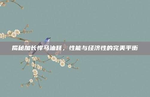 揭秘加长悍马油耗，性能与经济性的完美平衡
