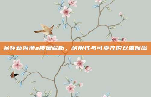 金杯新海狮s质量解析，耐用性与可靠性的双重保障