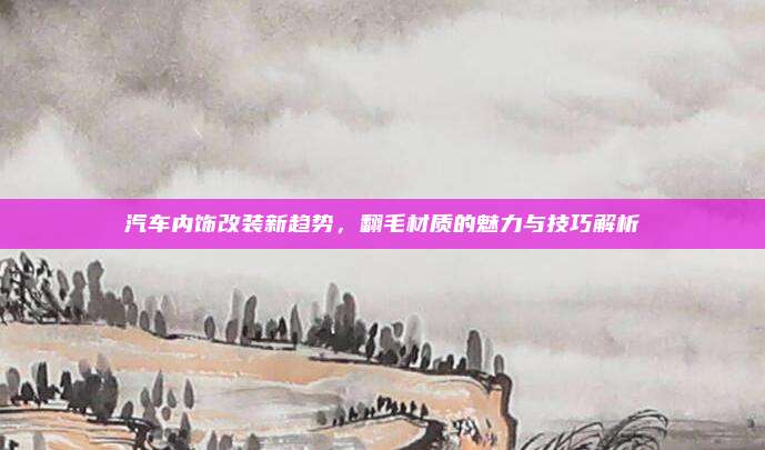 汽车内饰改装新趋势，翻毛材质的魅力与技巧解析