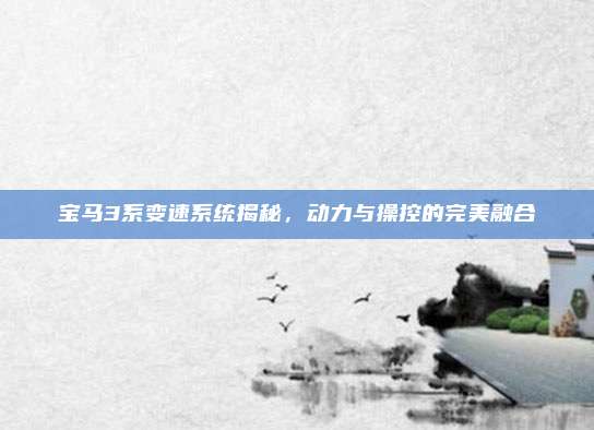 宝马3系变速系统揭秘，动力与操控的完美融合