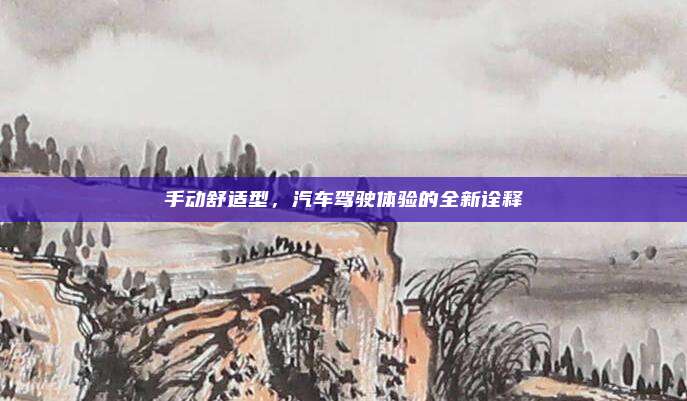 手动舒适型，汽车驾驶体验的全新诠释